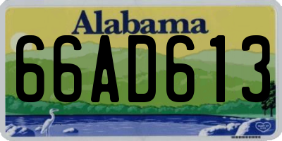 AL license plate 66AD613