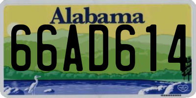 AL license plate 66AD614