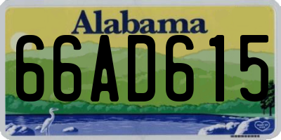 AL license plate 66AD615