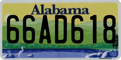 AL license plate 66AD618
