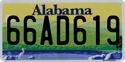 AL license plate 66AD619