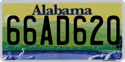 AL license plate 66AD620