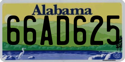 AL license plate 66AD625