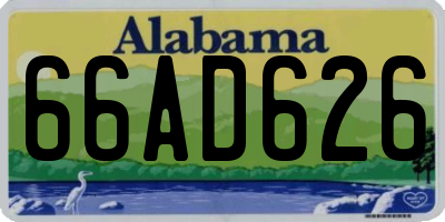 AL license plate 66AD626