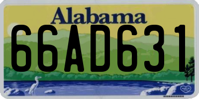 AL license plate 66AD631