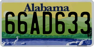 AL license plate 66AD633
