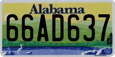 AL license plate 66AD637