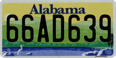 AL license plate 66AD639