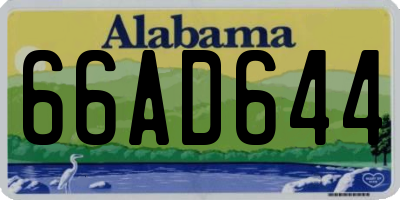AL license plate 66AD644