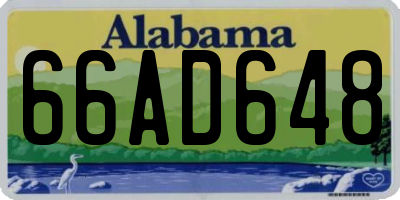 AL license plate 66AD648