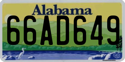 AL license plate 66AD649
