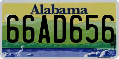 AL license plate 66AD656