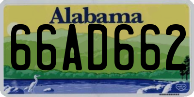 AL license plate 66AD662
