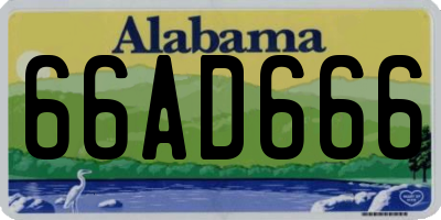AL license plate 66AD666
