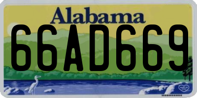 AL license plate 66AD669