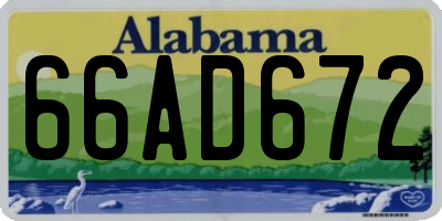 AL license plate 66AD672