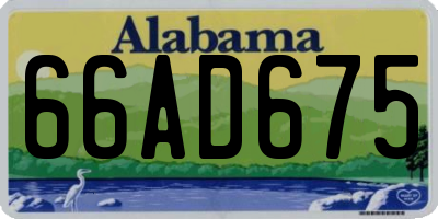 AL license plate 66AD675