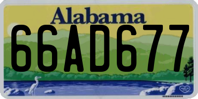 AL license plate 66AD677