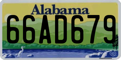 AL license plate 66AD679