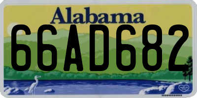 AL license plate 66AD682