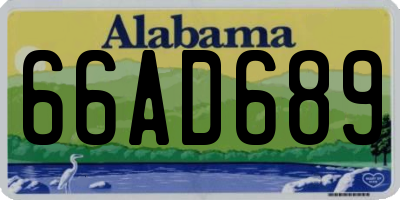 AL license plate 66AD689
