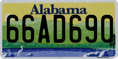 AL license plate 66AD690