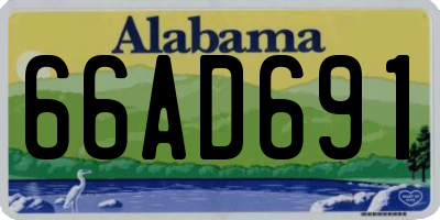 AL license plate 66AD691