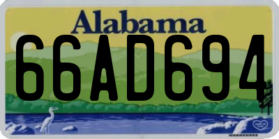 AL license plate 66AD694