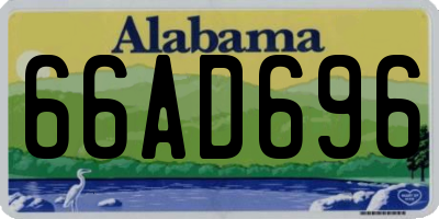 AL license plate 66AD696