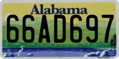 AL license plate 66AD697