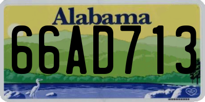 AL license plate 66AD713
