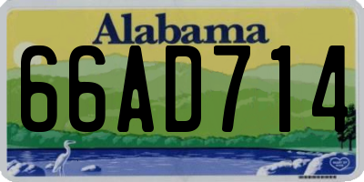 AL license plate 66AD714