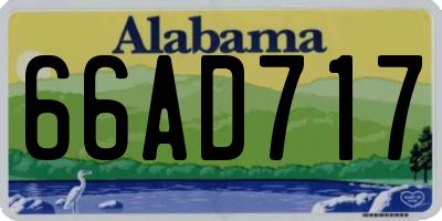 AL license plate 66AD717