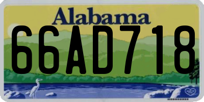 AL license plate 66AD718