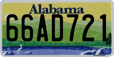 AL license plate 66AD721