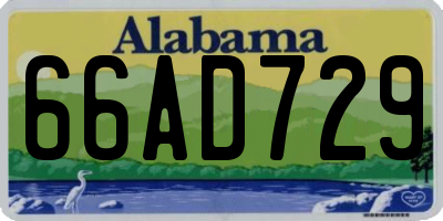 AL license plate 66AD729