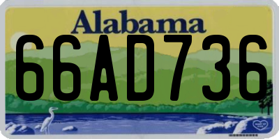 AL license plate 66AD736