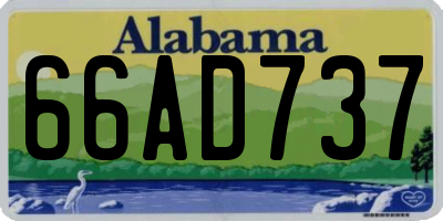 AL license plate 66AD737