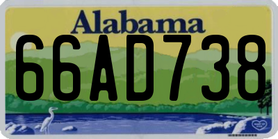 AL license plate 66AD738