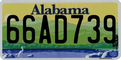 AL license plate 66AD739