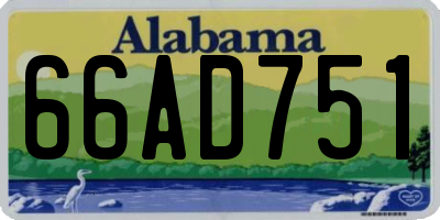 AL license plate 66AD751