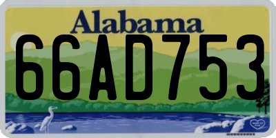 AL license plate 66AD753