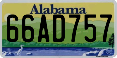 AL license plate 66AD757