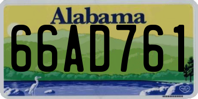 AL license plate 66AD761