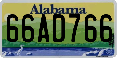 AL license plate 66AD766