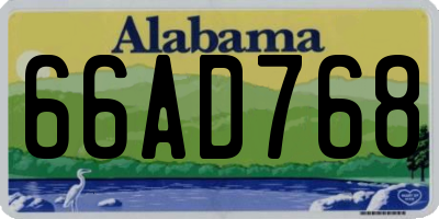 AL license plate 66AD768