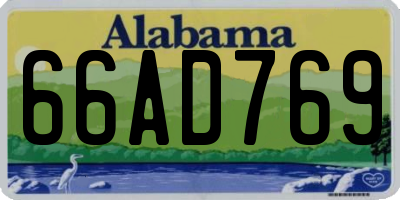 AL license plate 66AD769