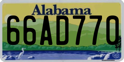 AL license plate 66AD770