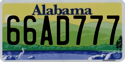 AL license plate 66AD777