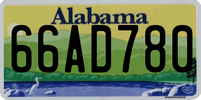 AL license plate 66AD780
